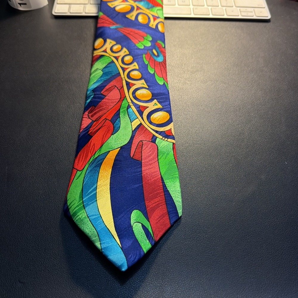 Rush Limbaugh 100% Silk Necktie Art Deco Bold Tie Ribbon Abstract Art!